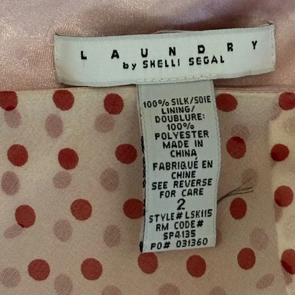 Pink & Red  Asymmetric Polka Dot Skirt - Picture 5 of 5